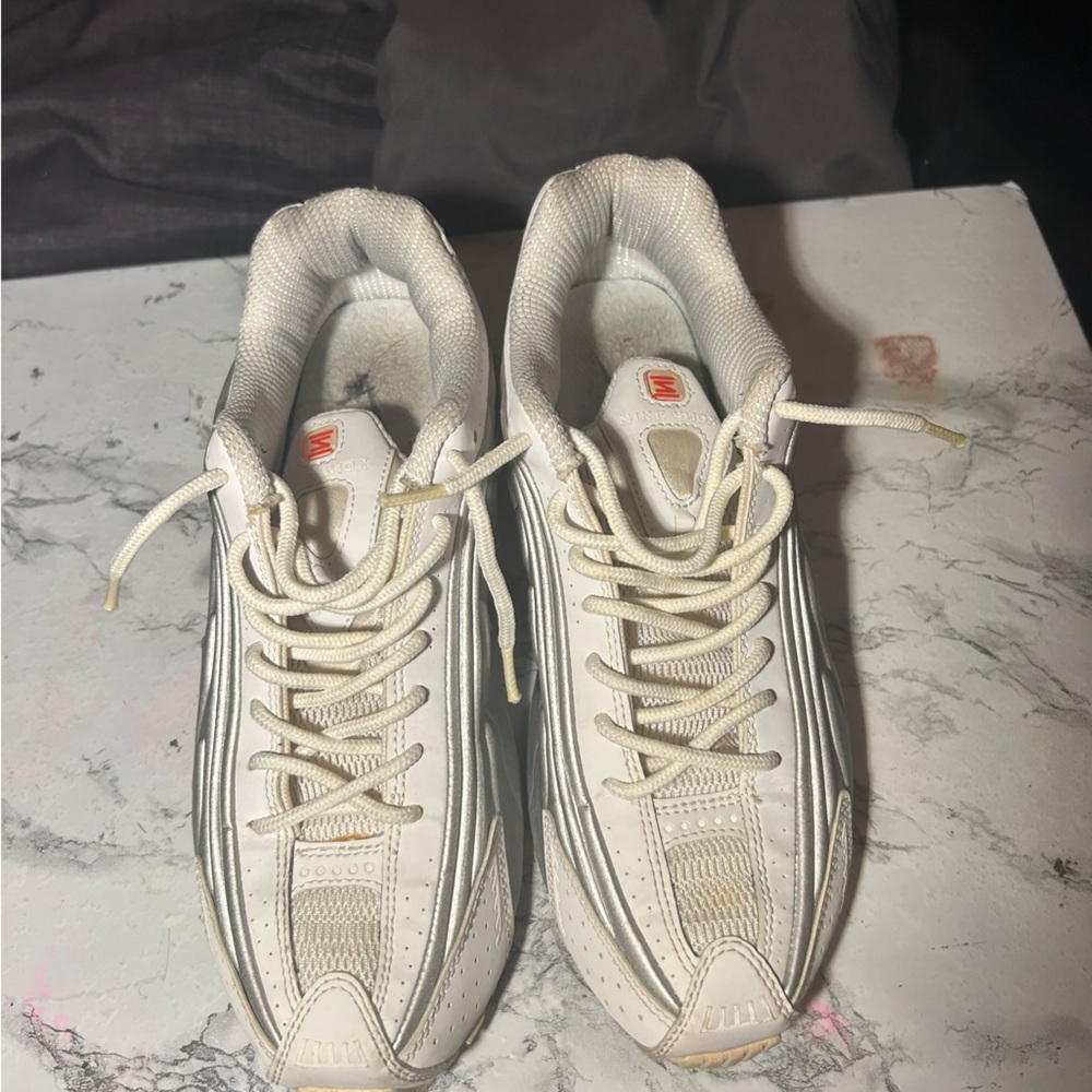 White & silver shox